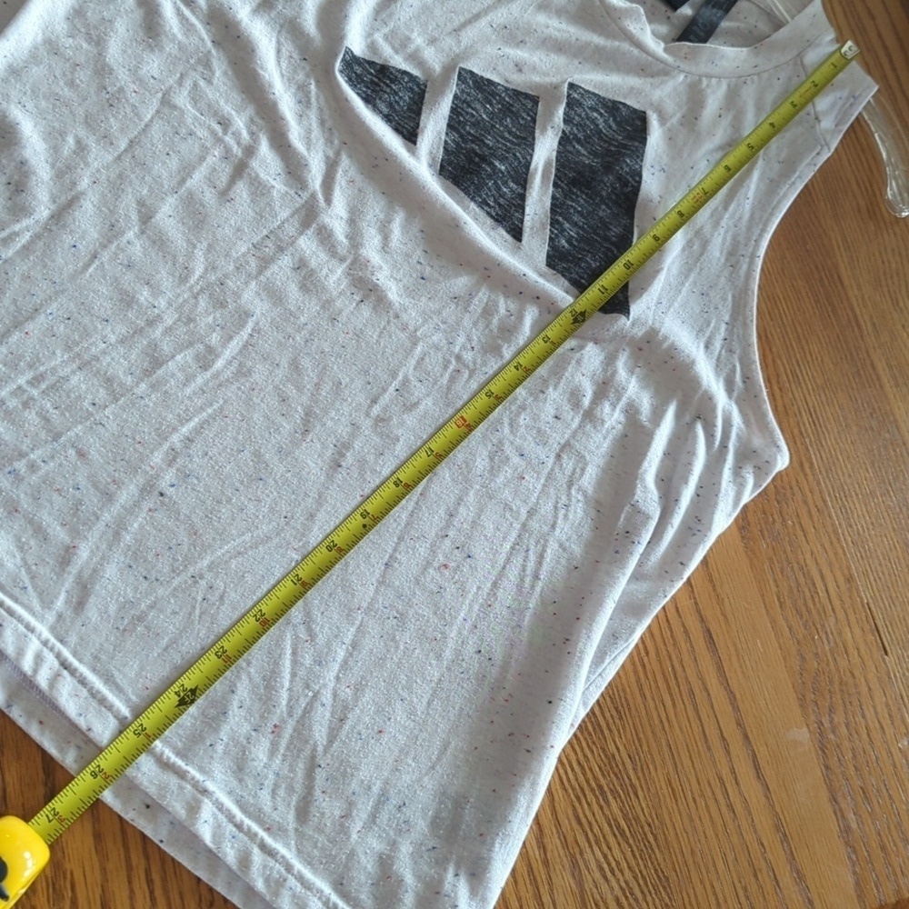 Adidas Women's Ultimate Sleeveless Tank Top White Melange Size Large - Picture 8 of 8